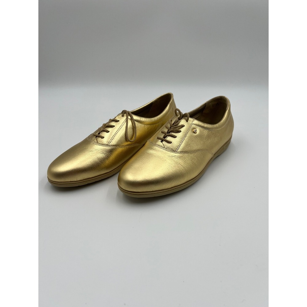 Easy Spirit ESMOTION Metallic Gold Leather Anti-Gravity Oxford Flats Womens 10